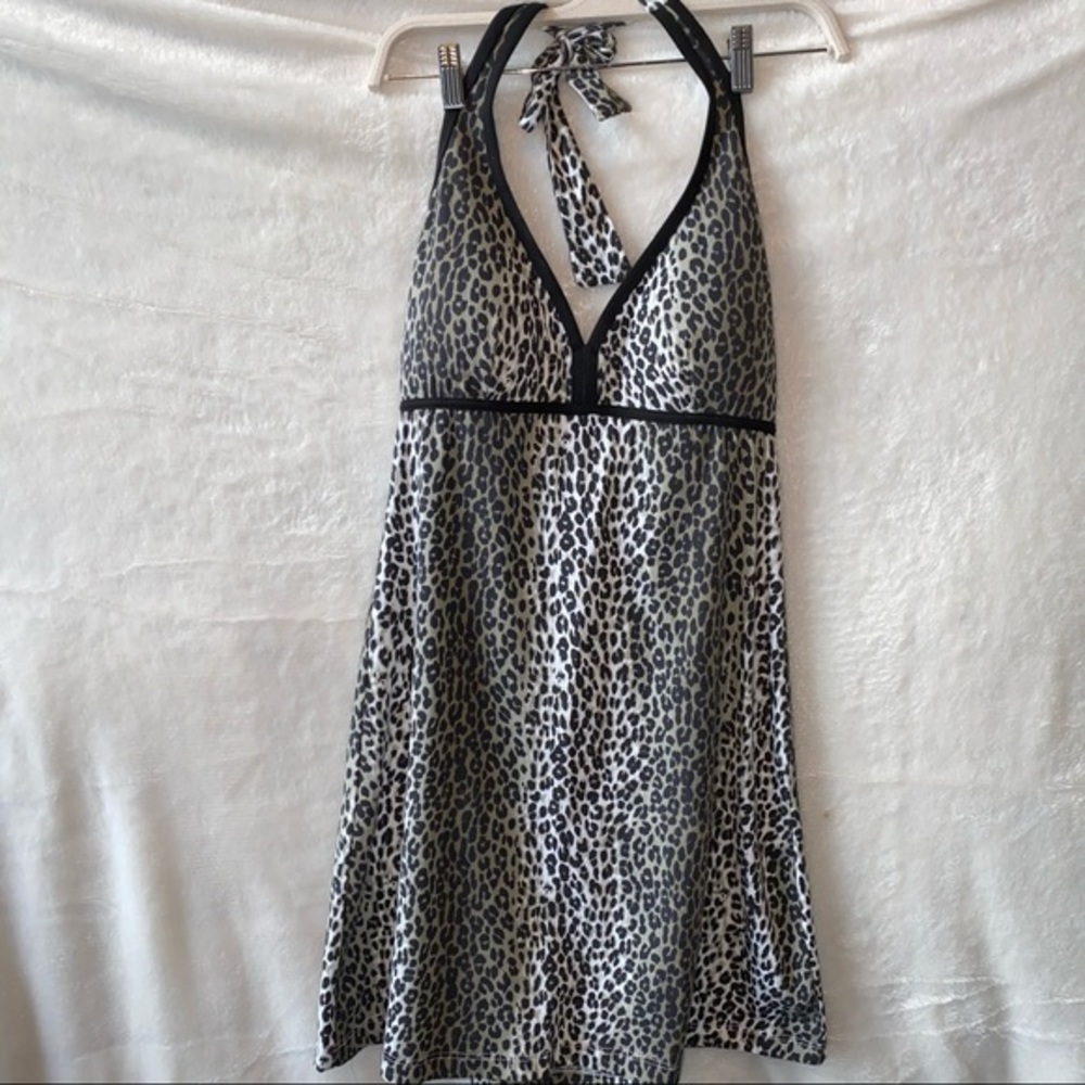 Tommy Bahama Leopard Halter Top Mini Dress